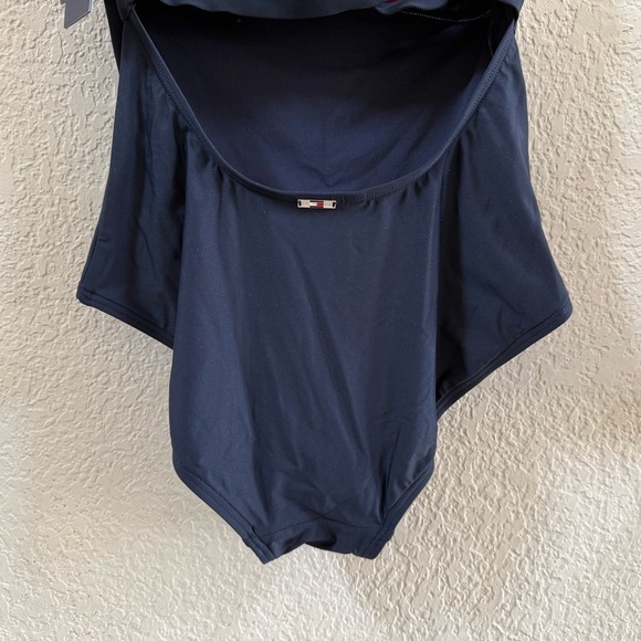 Tommy Hilfiger Swimsuit One Piece Color
Block Strapless Halter Navy Large NWT - Picture 7 of 12